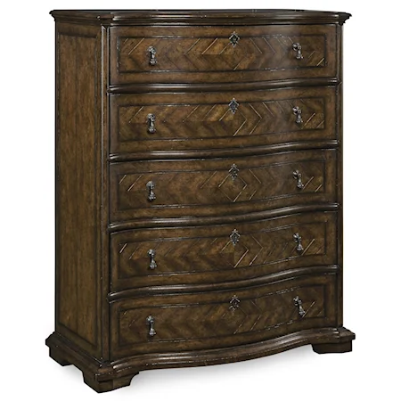 Drawer Chest with Marquetry Veneer Inlay
