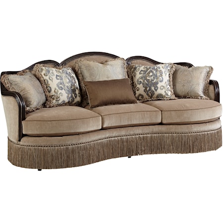 Traditional Sofa with Down-Blend Seat Cushions