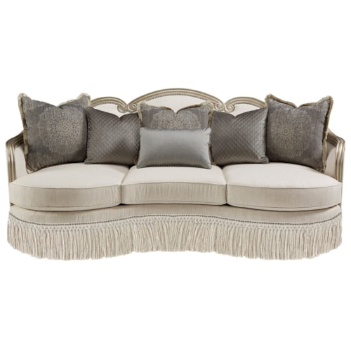 Traditional Sofa with Down-Blend Seat Cushions