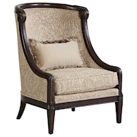 Carved Wood Accent Chair