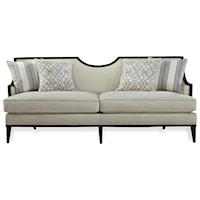 Transitional Sofa with Exposed Wood Frame