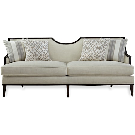 Transitional Sofa with Exposed Wood Frame