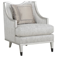 Transitional Chair with Exposed Wood Frame