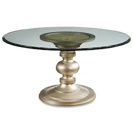 Wallen Round Dining Table w/ 54" Glass Top