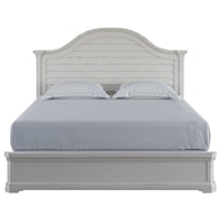 Queen Panel Bed with Louver Headboard