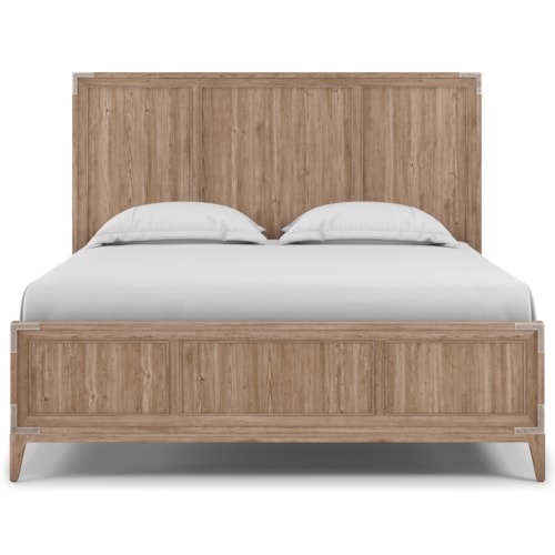 King Bed in Light Oak Finish