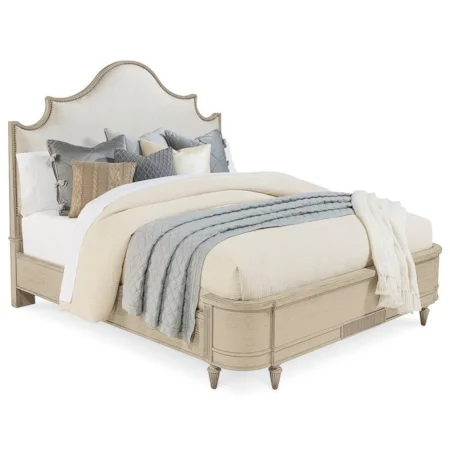 California King Claire Upholstered Sleigh Bed