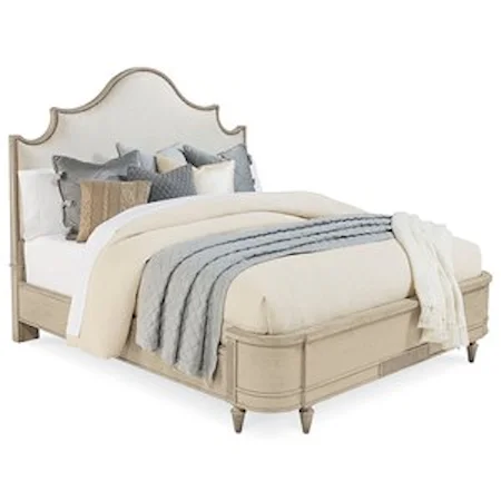 Queen Claire Upholstered Sleigh Bed