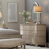 Glam Serpentine Front Dresser & Arched Mirror