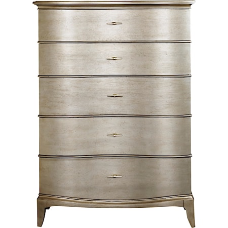 Glam Drawer Chest in Metallic Paint Finish