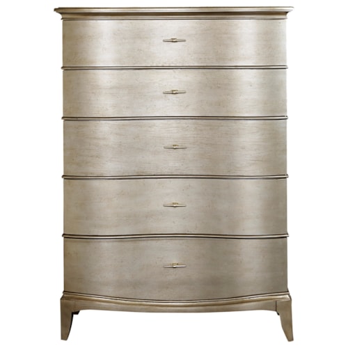 Glam Drawer Chest in Metallic Paint Finish