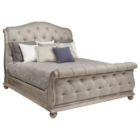 Upholstered Queen Sleigh Bed