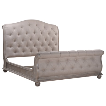 Upholstered Queen Sleigh Bed