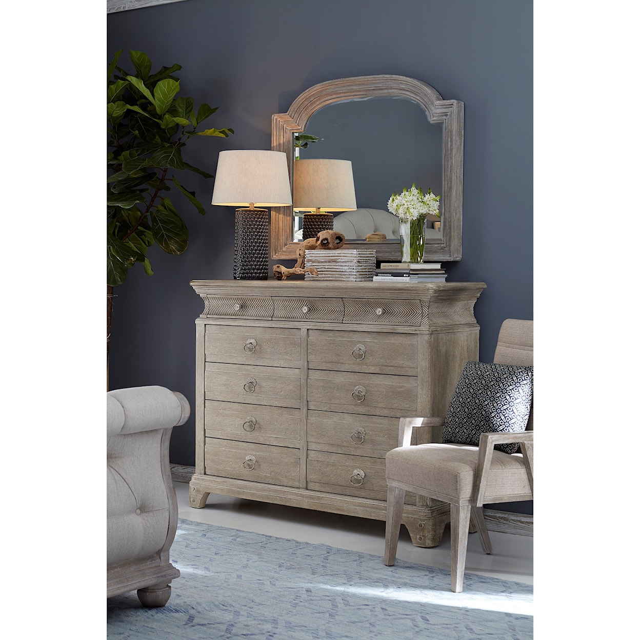 A.R.T. Furniture Inc Summer Creek  11 Drawer Dresser and Mirror Set