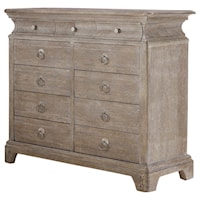 Relaxed Vintage 11 Drawer Dresser with Distressed Finish