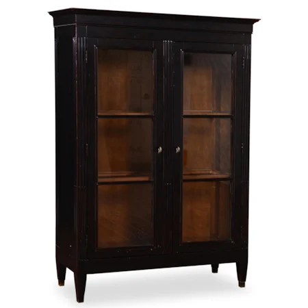 Wellington Bookcase with Glass Doors & Contrasting Interior