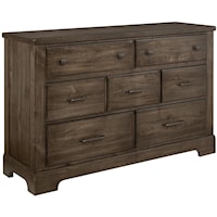 Traditional Solid Wood 7-Drawer Dresser