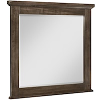 Traditional Landscape Mirror with Solid Wood Frame