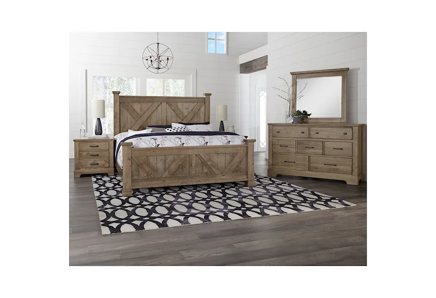 Cool Rustic Queen Bedroom Group by Artisan & Post at Zak's Home