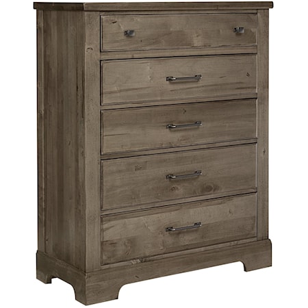 Traditional Solid Wood 5-Drawer Chest