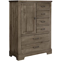 Traditional Solid Wood 6-Drawer Standing Chest