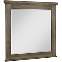 Traditional Landscape Mirror with Solid Wood Frame