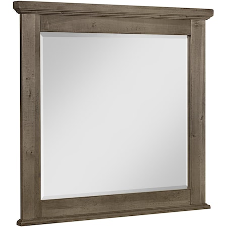 Traditional Landscape Mirror with Solid Wood Frame