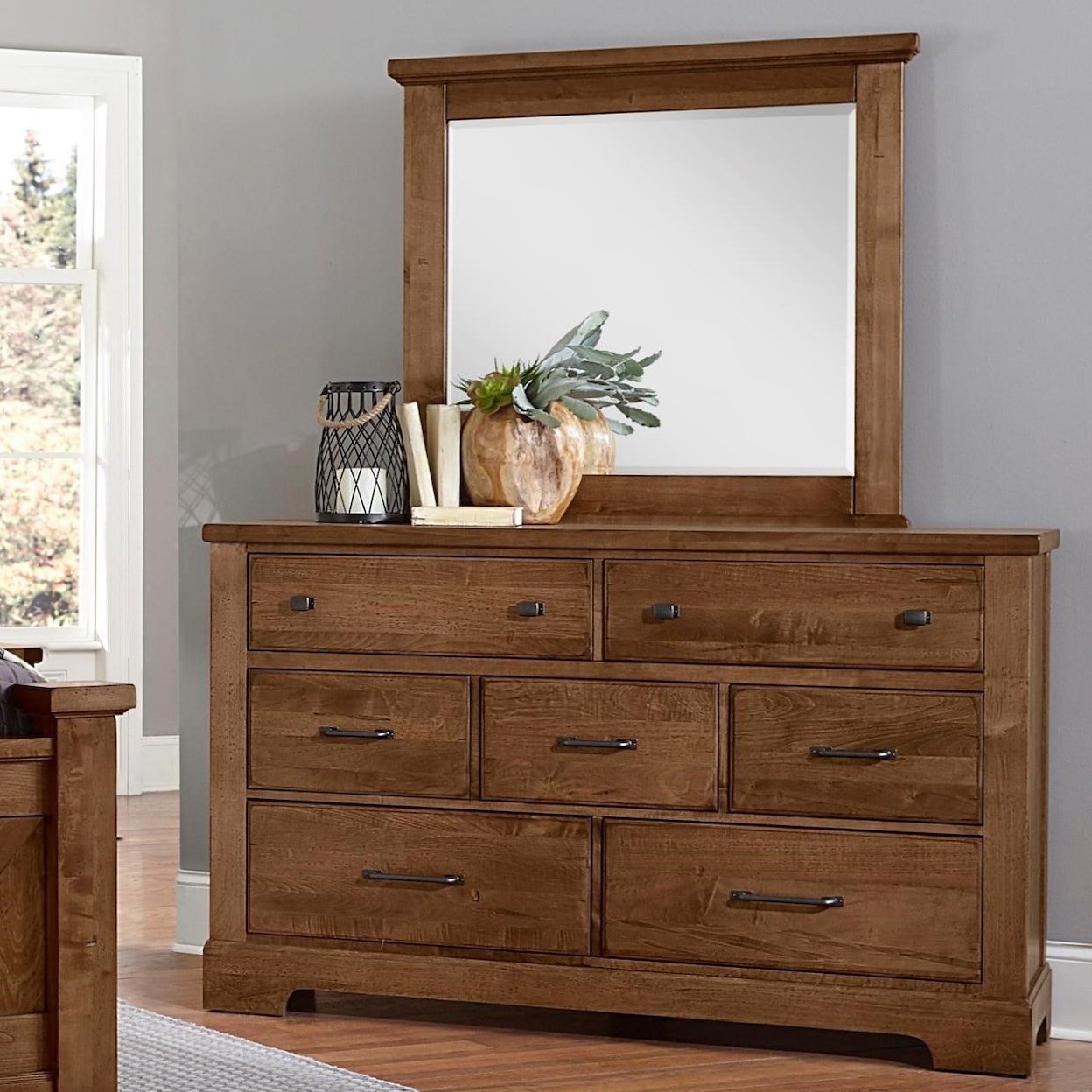 Artisan & Post Cool Rustic 7-Drawer Dresser & Mirror Set
