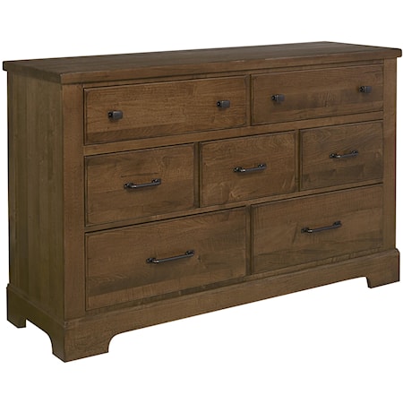Traditional Solid Wood 7-Drawer Dresser