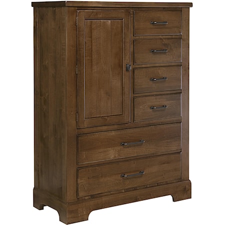 Traditional Solid Wood 6-Drawer Standing Chest