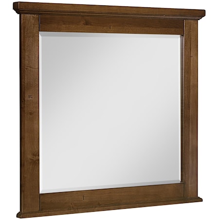 Traditional Landscape Mirror with Solid Wood Frame