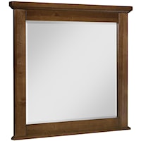 Traditional Landscape Mirror with Solid Wood Frame 