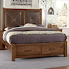 Artisan & Post Cool Rustic Queen Leather Bed with Storage Footboard