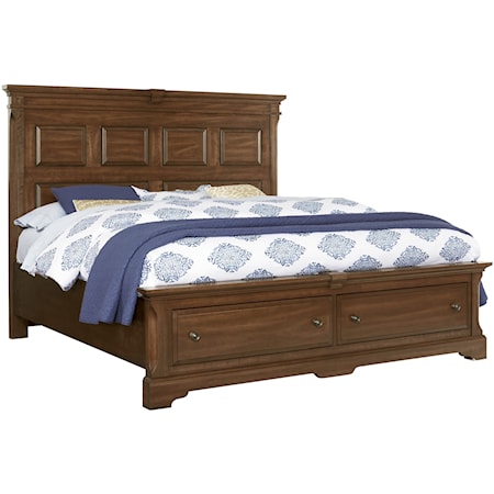 King Mansion Bed with Storage Footboard