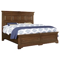 King Mansion Bed with Storage Footboard