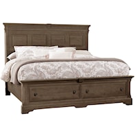 King Mansion Bed with Storage Footboard