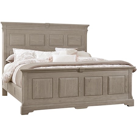 Traditional King Mansion Bed with Decorative Side Rails