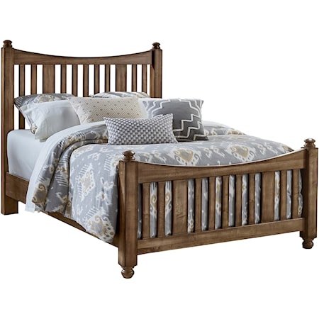 Traditional King Slat Poster Bed