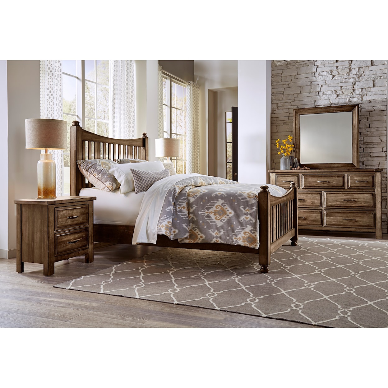 Artisan & Post Maple Road Queen Slat Poster Bed