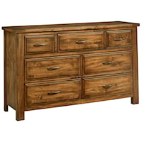 Triple Dresser with Seven Drawers