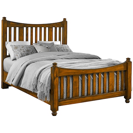 Solid Wood King Slat Poster Bed