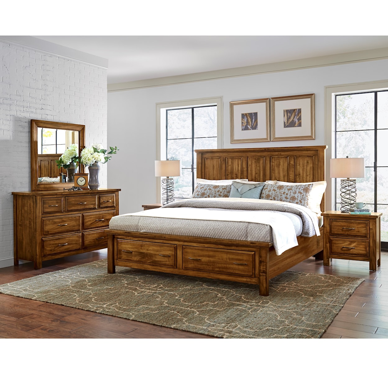 Virginia House Mt Airy Queen Mansion Storage Bed