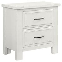 Solid Wood Maple Night Stand - 2 Drawers