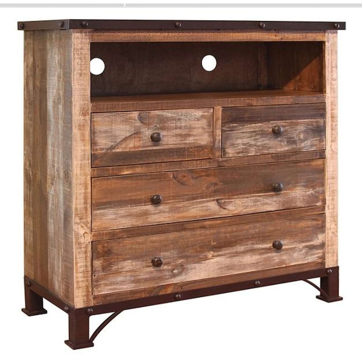IFD 900 Antique 4 Drawer Media Chest