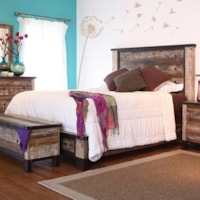 Rustic King Platform Bed