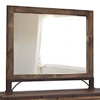 Rustic Wood Framed Dresser Mirror