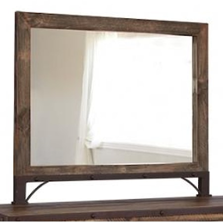 Rustic Wood Framed Dresser Mirror