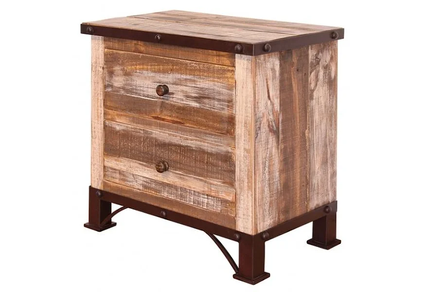 900 Antique 2 Drawer Night Stand by VFM Signature at Virginia Furniture Market