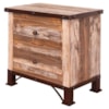 International Furniture Direct 900 Antique 2 Drawer Night Stand