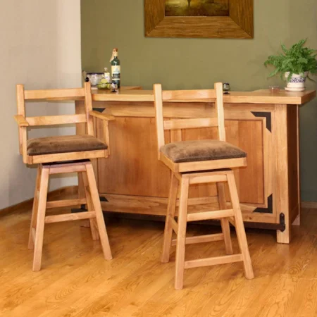 Rustic Casual Bar and Stools.